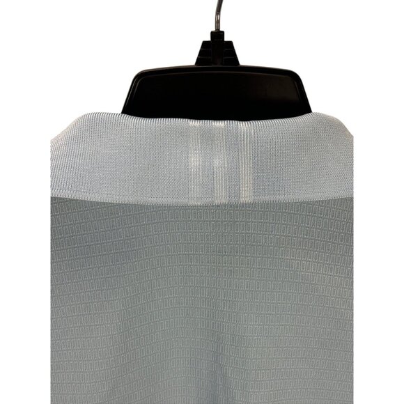 Adidas ClimaLite Womens Golf Polo Shirt L Light Blue Short Sleeve Performance - Picture 9 of 9